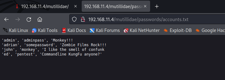 FFUF output