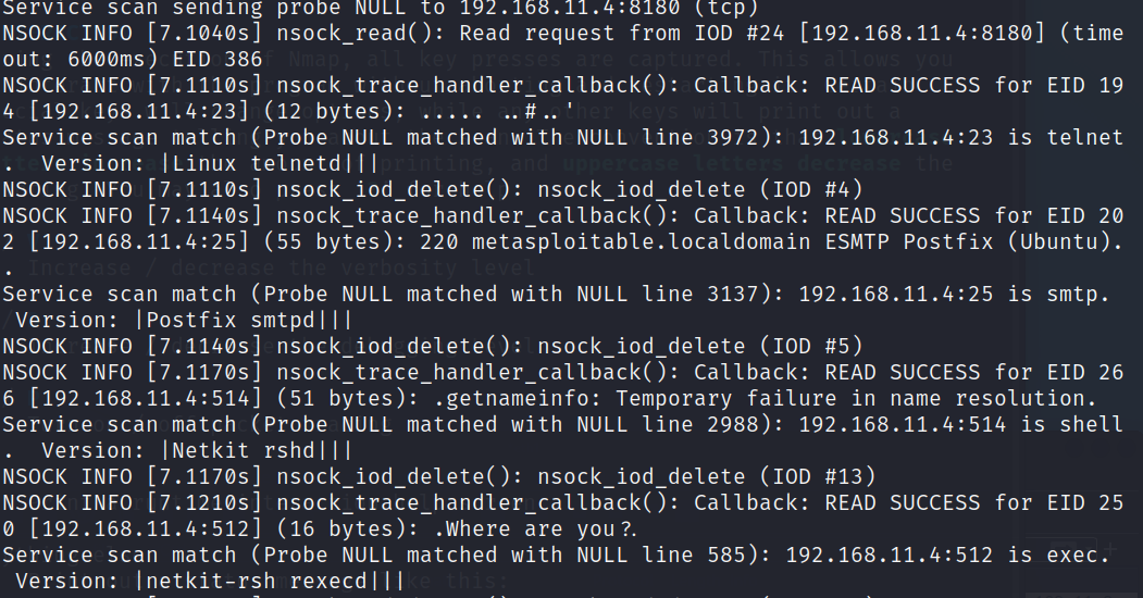 command output