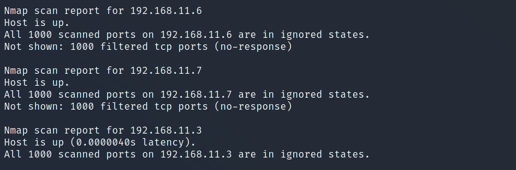 more command output