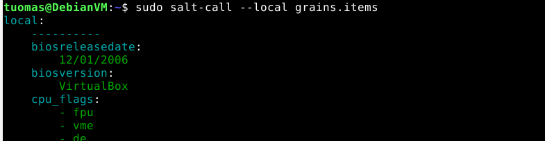 list of system info