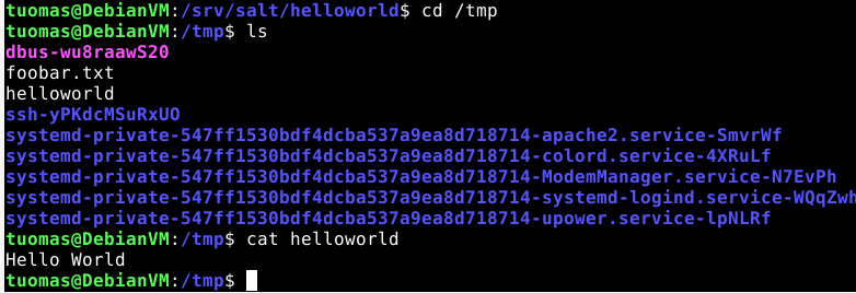 file was created successfully